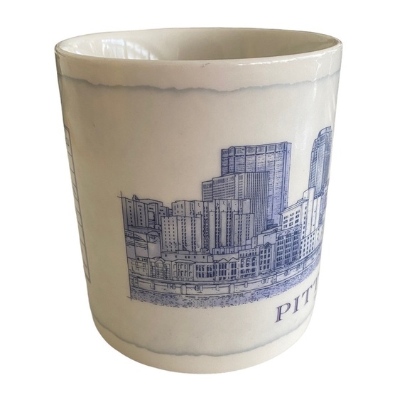 Starbucks 2007 Pittsburgh Steel City Architect Series Coffee Mug Blue and white - Picture 5 of 12